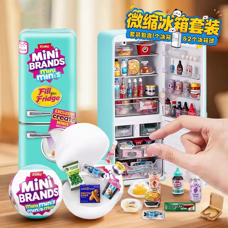 Candy Vending Machine - Set Mainan Kulkas Mini LED Menyala,