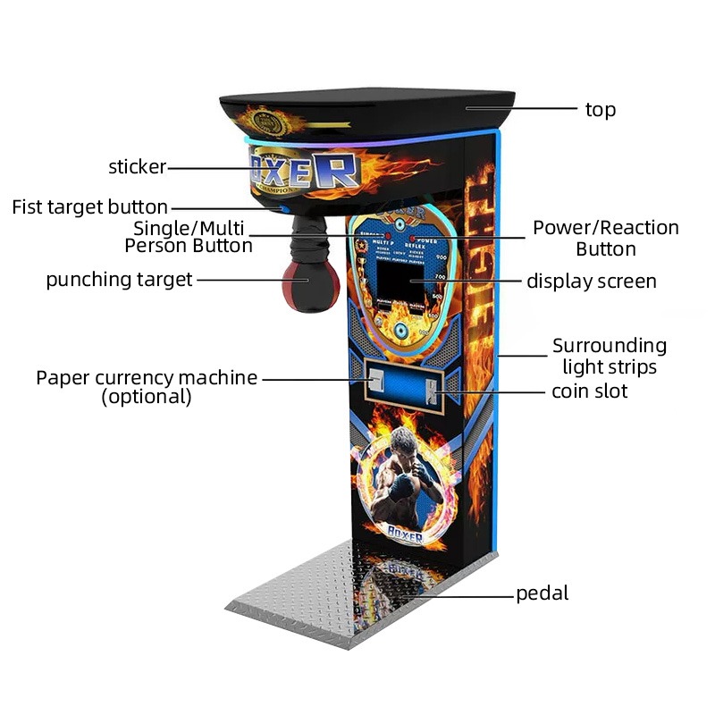 Mesin Tinju Kustom yang Dioper - Arcade Game Coin ulasan dan harga