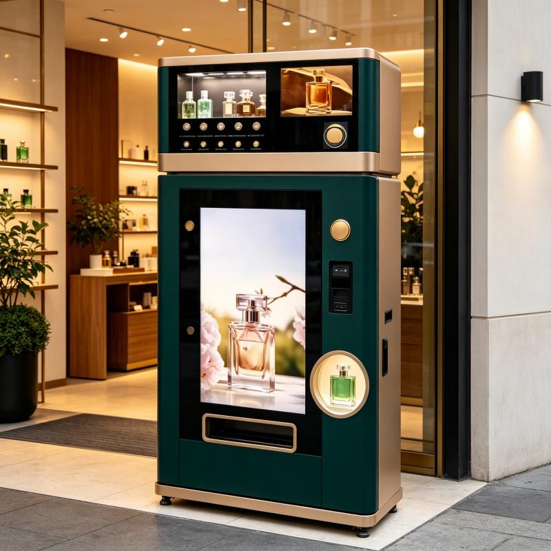Mesin Penjual Parfum Otomatis  - Vending Machine Qr Code ulasan dan harga