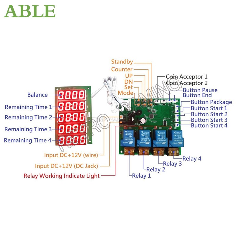 JY-215 Inbuilt Counter 4 Chann - Token Coin Mechanism ulasan dan harga